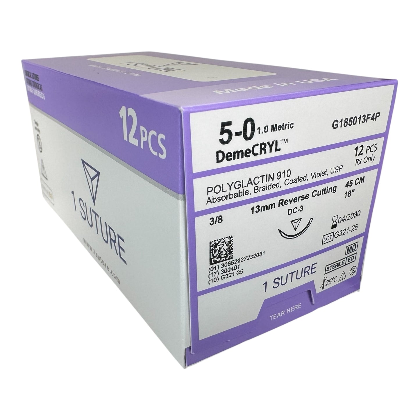 Ultra Sharp Polyglactin 910 (Vicryl) Box of 12 Sutures