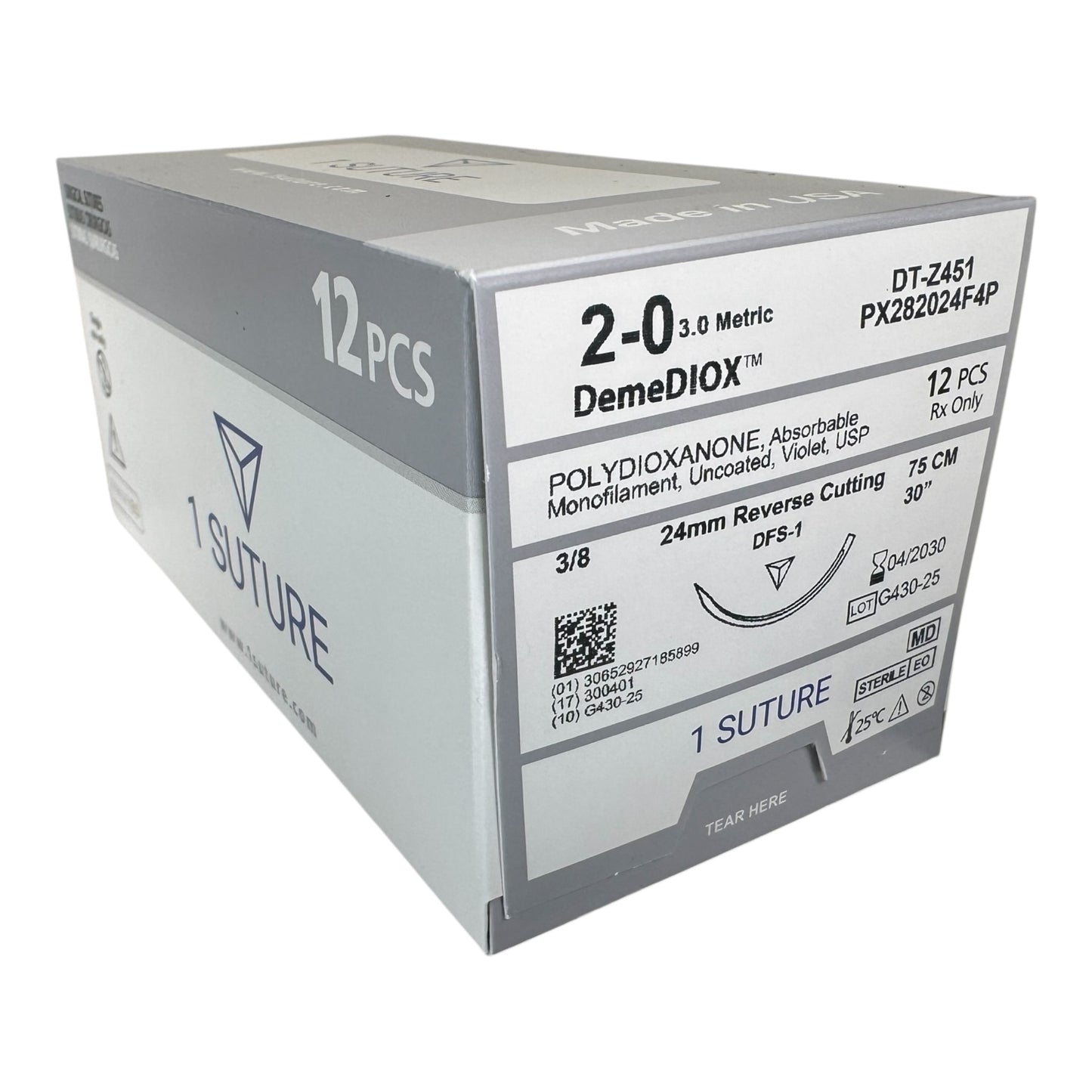 Polydioxanone (PDO), Box of 12 Sutures