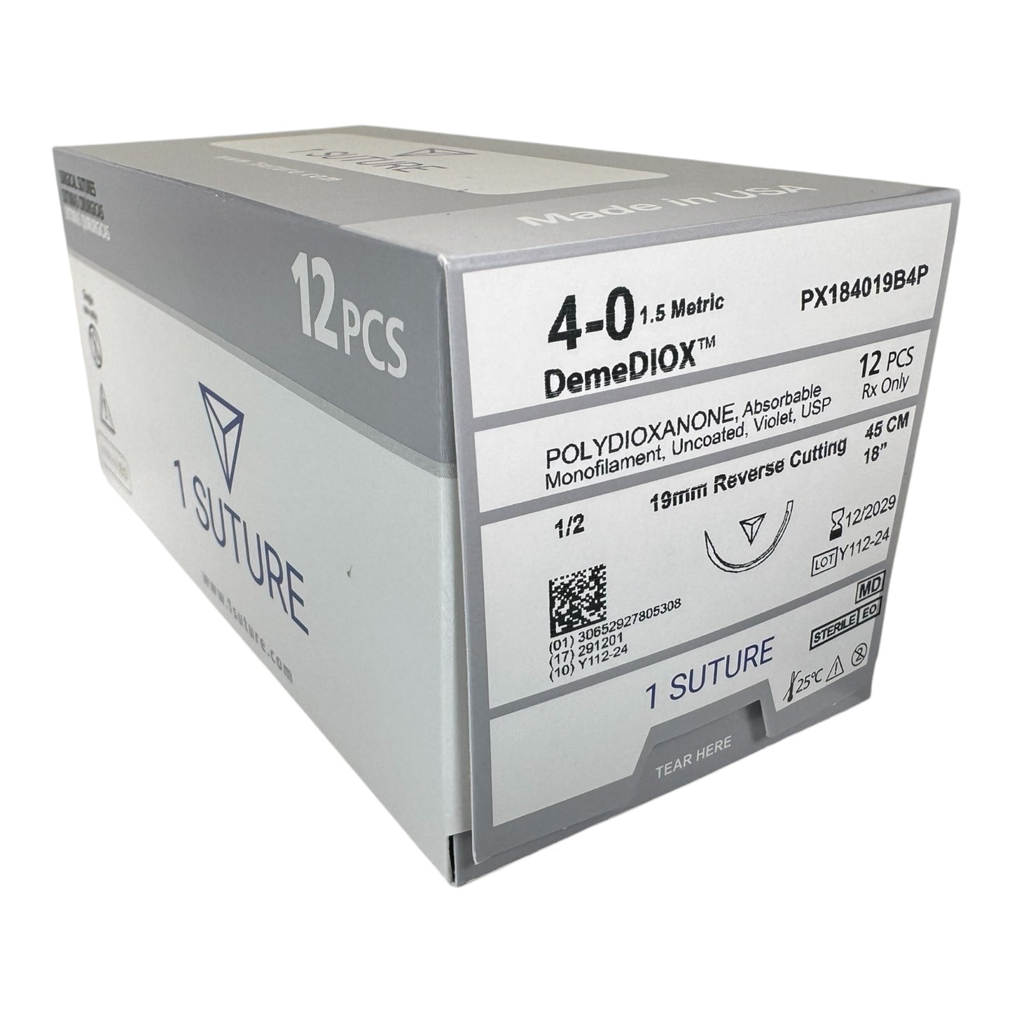 Polydioxanone (PDO), Box of 12 Sutures