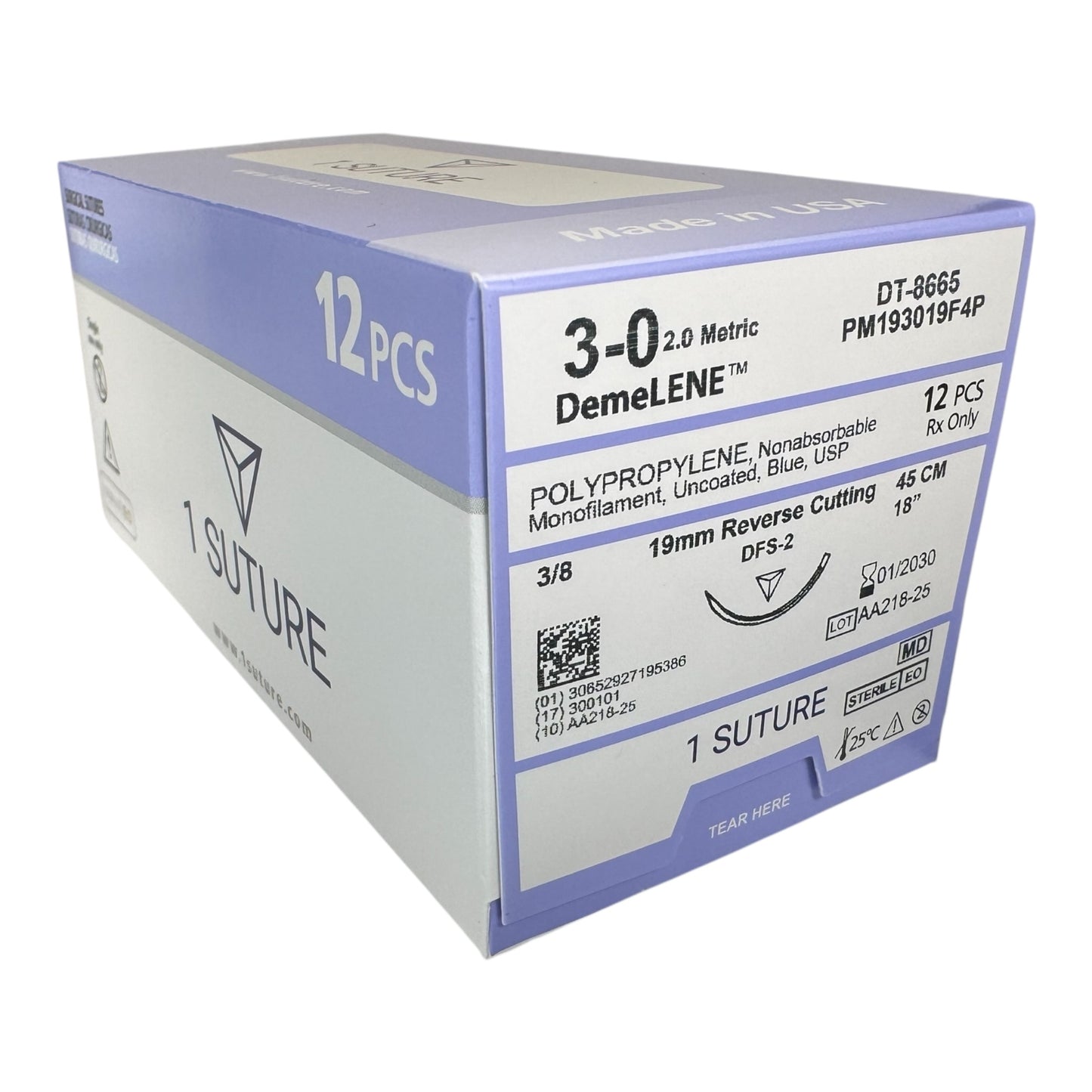 Polypropylene (Prolene), Box of 12 Sutures