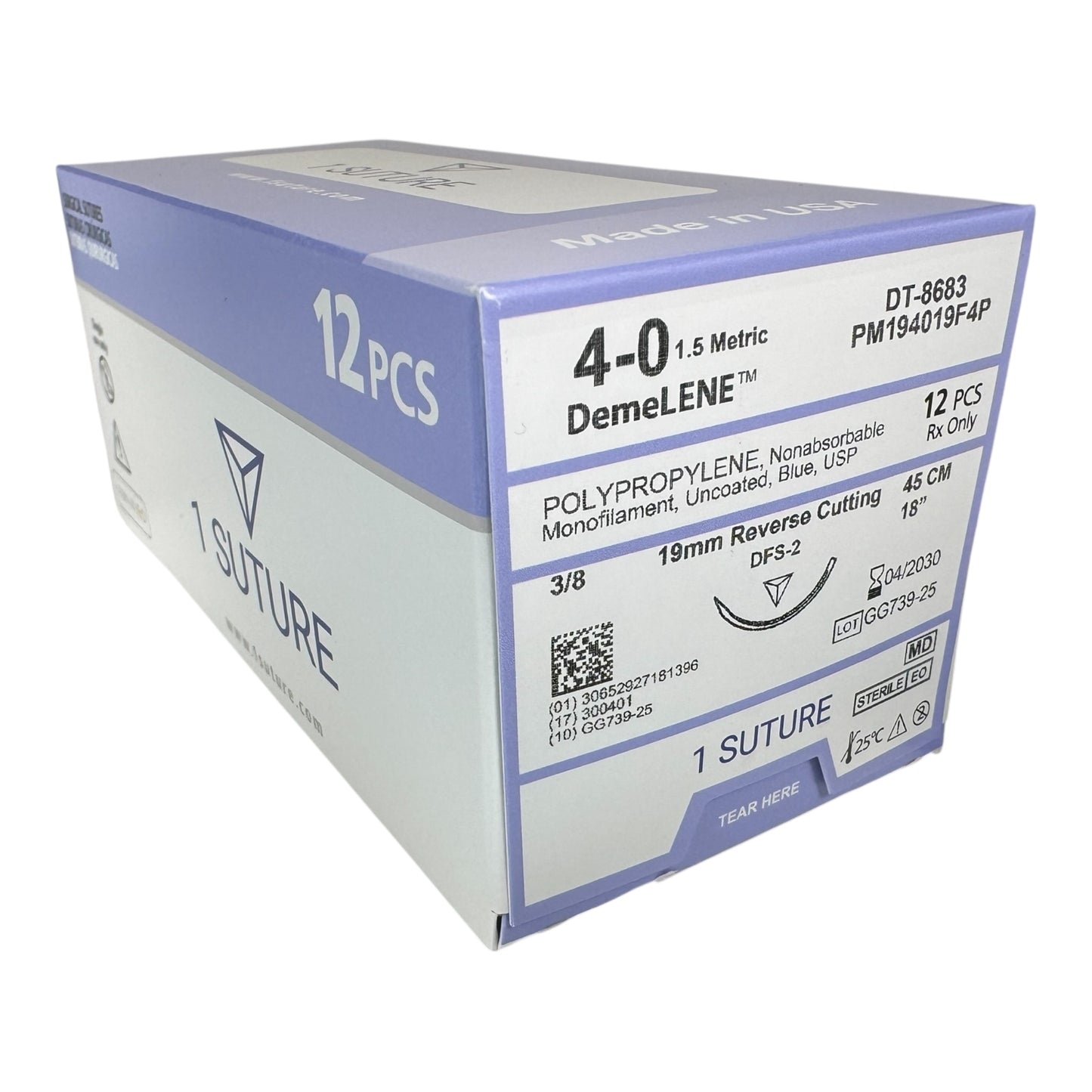 Polypropylene (Prolene), Box of 12 Sutures