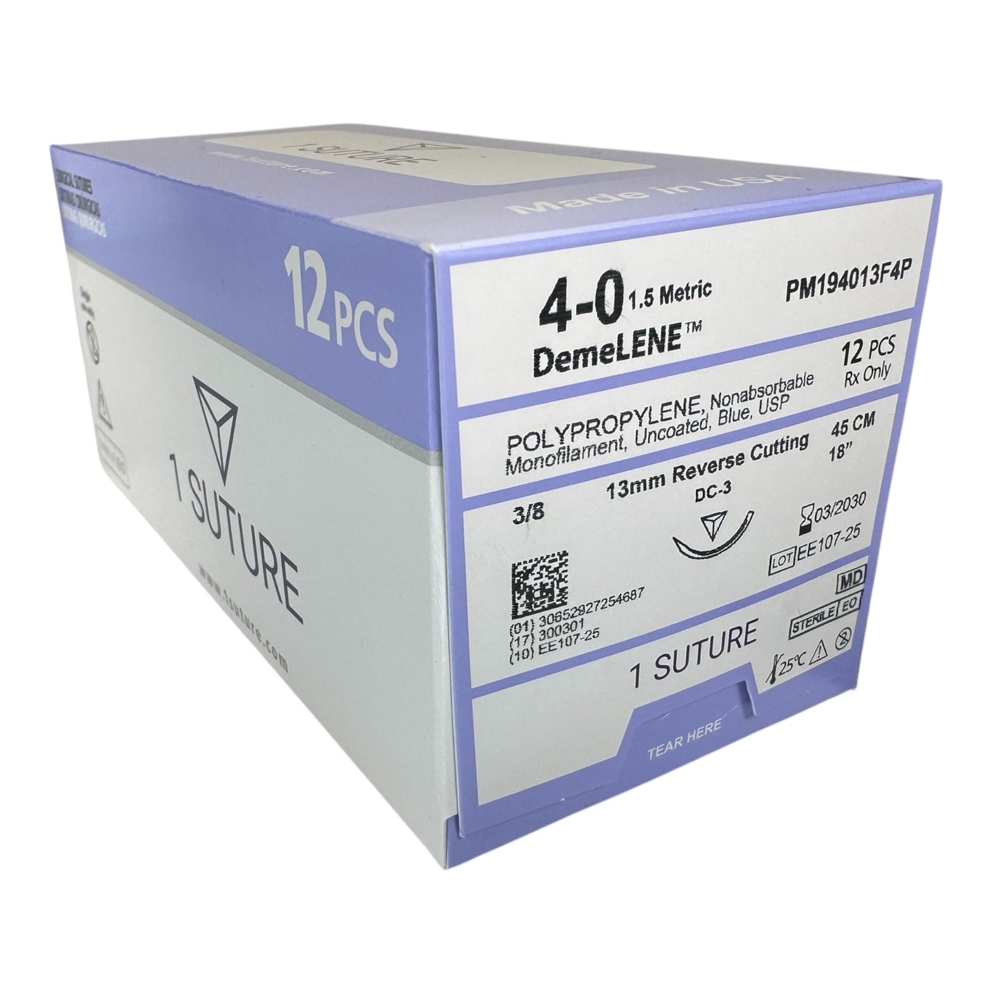 Polypropylene (Prolene), Box of 12 Sutures