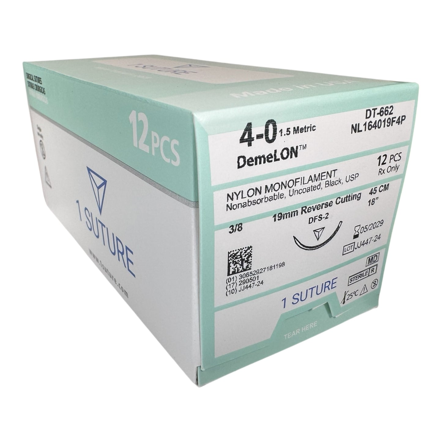 Nylon, Box of 12 Sutures