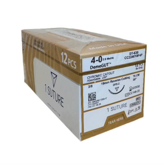 Chromic Gut, Box of 12 Sutures