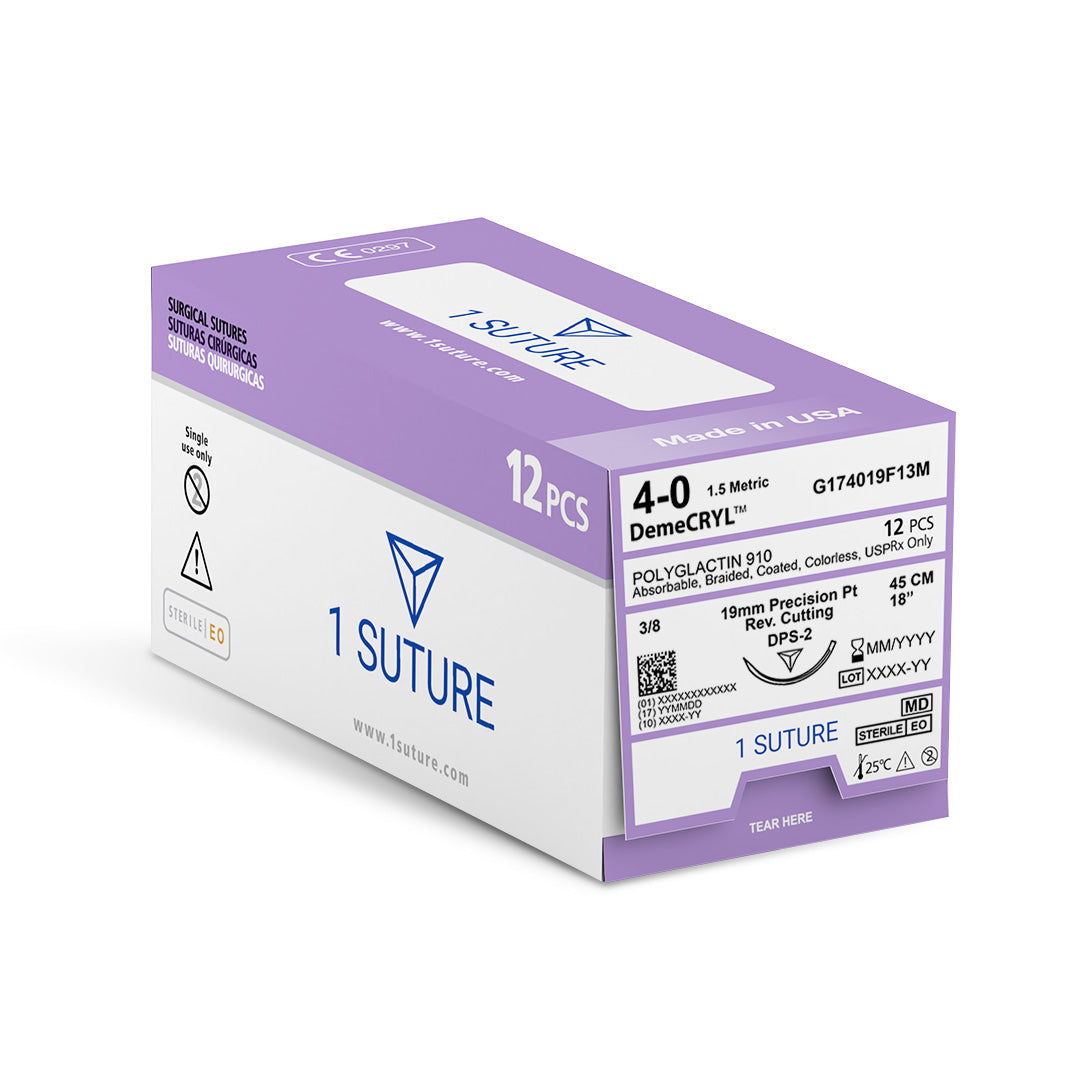 Ultra Sharp Polyglactin 910 (Vicryl*) Box of 12 Sutures