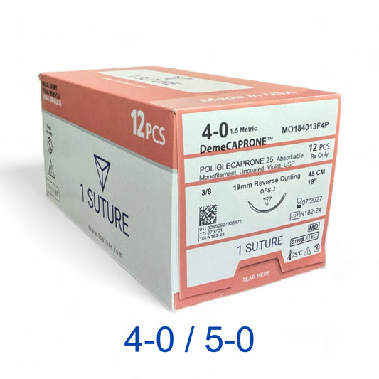Poliglecaprone 25 (Monocryl / PGCL), Box of 12 Sutures