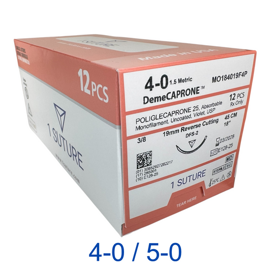 Poliglecaprone 25 (Monocryl / PGCL), Box of 12 Sutures