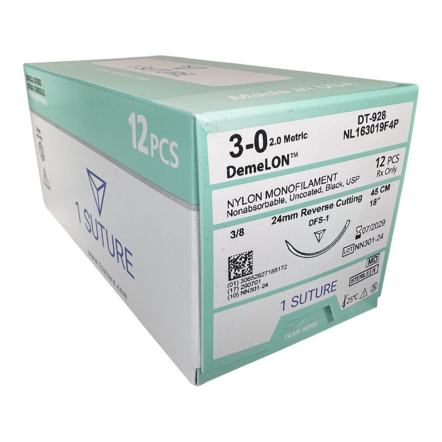 Nylon, Box of 12 Sutures