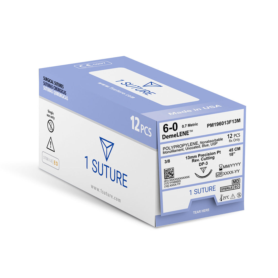 Ultra Sharp Polypropylene (Prolene), Box of 12 Sutures