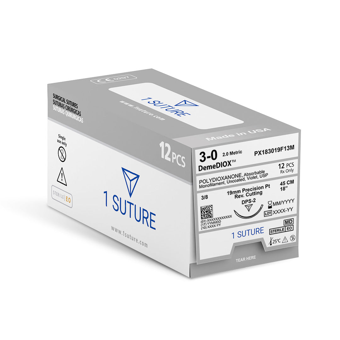 Ultra Sharp Polydioxanone (PDO), Box of 12 Sutures