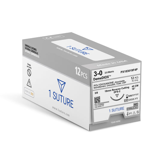 Polydioxanone (PDO), Box of 12 Sutures