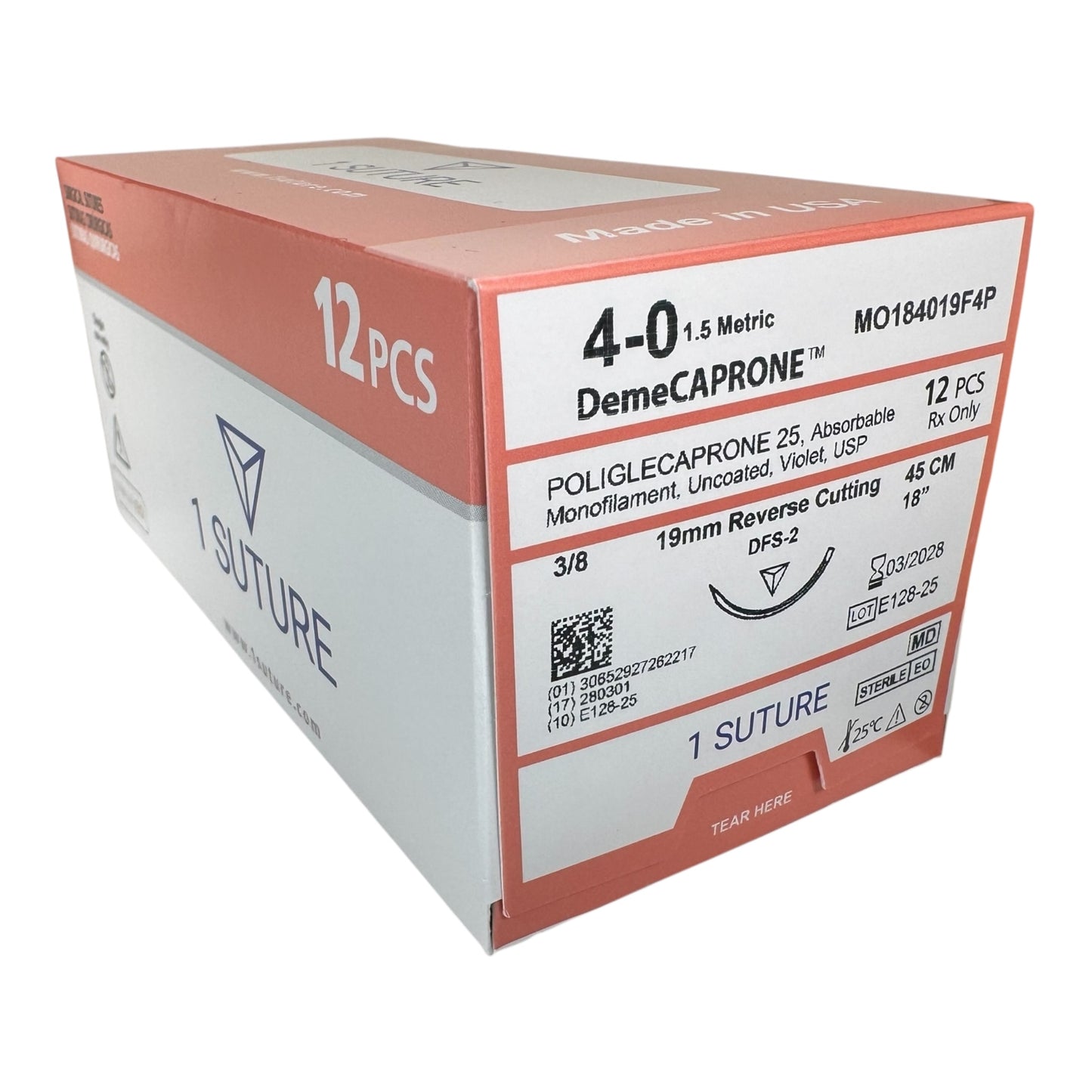 Ultra Sharp Poliglecaprone 25 (Monocryl / PGCL), Box of 12 Sutures