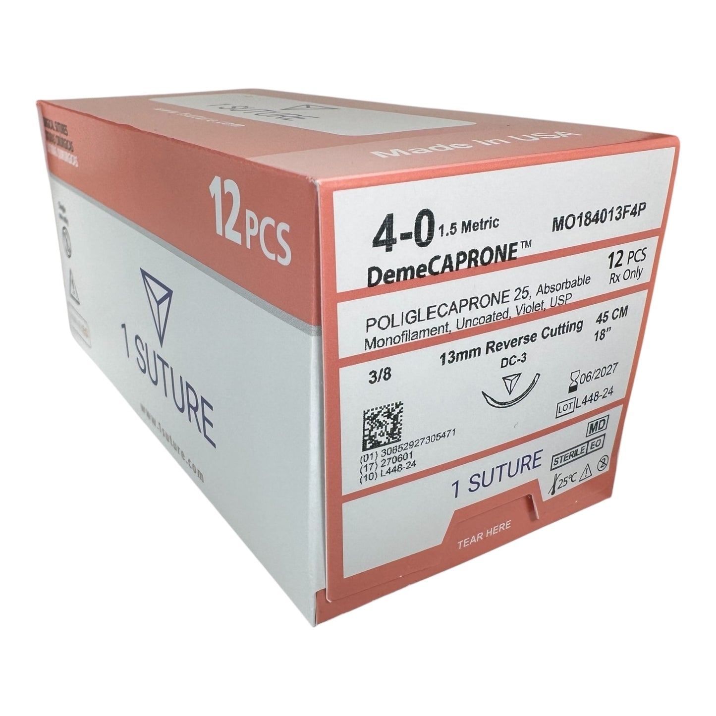 Ultra Sharp Poliglecaprone 25 (Monocryl / PGCL), Box of 12 Sutures