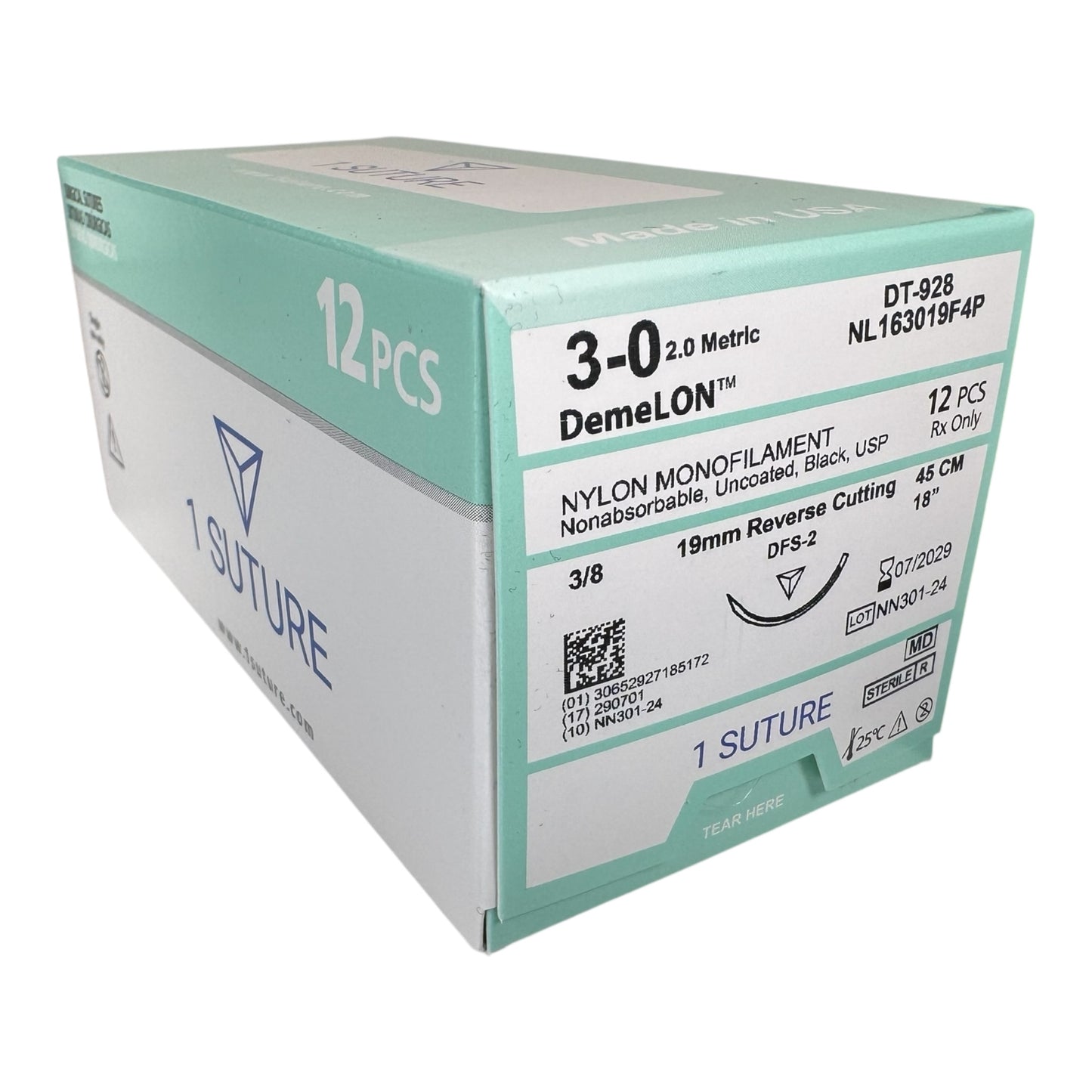 Nylon, Box of 12 Sutures