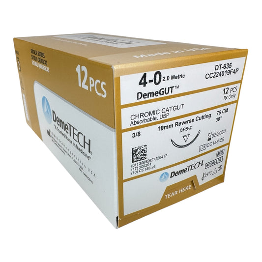 Chromic Gut, Box of 12 Sutures