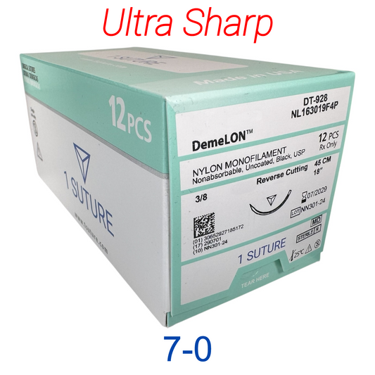 Ultra Sharp Nylon, Box of 12 Sutures
